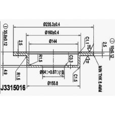 J3315016 NIPPARTS Тормозной диск