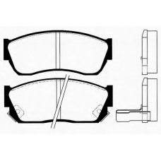 J PA-891AF JAPANPARTS Комплект тормозных колодок, дисковый тормоз