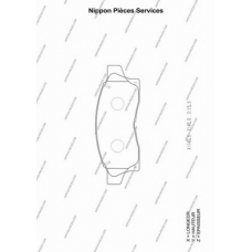 T360A58 NPS Комплект тормозных колодок, дисковый тормоз