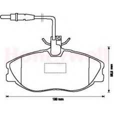 571898B BENDIX Комплект тормозных колодок, дисковый тормоз