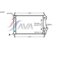 DW2087 AVA Радиатор, охлаждение двигателя
