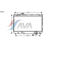 KA2084 AVA Радиатор, охлаждение двигателя