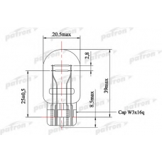 PLW21/5 PATRON Лампа накаливания, фонарь сигнала тормож./ задний 