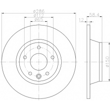 MDC2292 MINTEX Тормозной диск