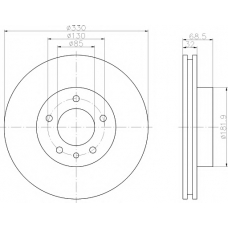 MDC1610L MINTEX Тормозной диск