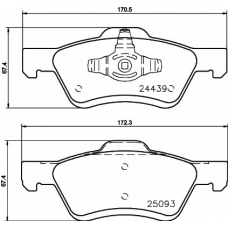 8DB 355 014-961 HELLA Комплект тормозных колодок, дисковый тормоз