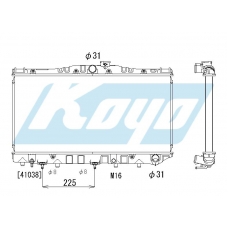PA010045 KOYO P-tank corrugate-fin ass'y