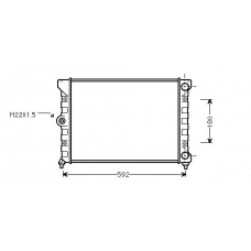 VW2099 AVA Радиатор, охлаждение двигателя