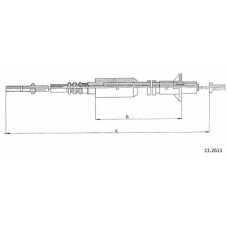11.2613 CABOR Трос, управление сцеплением