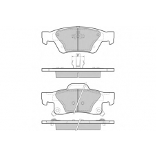 12-1461 E.T.F. Комплект тормозных колодок, дисковый тормоз