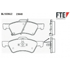 BL1839U2 FTE Комплект тормозных колодок, дисковый тормоз