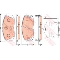 GDB3461 TRW Комплект тормозных колодок, дисковый тормоз