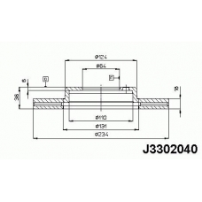J3302040 NIPPARTS Тормозной диск