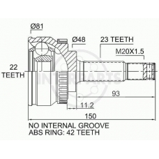 OJ-0139 InterParts Шарнирный комплект, приводной вал