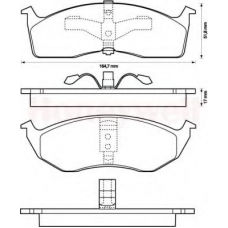573072B BENDIX Комплект тормозных колодок, дисковый тормоз