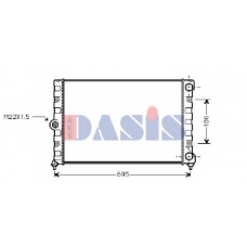 041260N AKS DASIS Радиатор, охлаждение двигателя