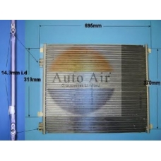 16-1043A AUTO AIR GLOUCESTER Конденсатор, кондиционер