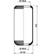 084.094-10A PE Automotive Кожух пневматической рессоры