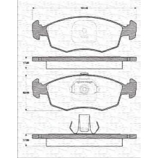 363702161308 MAGNETI MARELLI Комплект тормозных колодок, дисковый тормоз