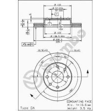 09.6867.20 BREMBO Тормозной диск