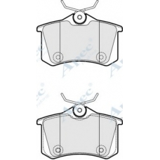 PAD1814 APEC Комплект тормозных колодок, дисковый тормоз
