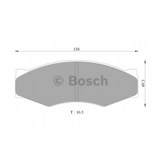 0 986 AB9 168 BOSCH Комплект тормозных колодок, дисковый тормоз