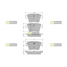 BD S142 STARLINE Комплект тормозных колодок, дисковый тормоз