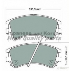 M050-36 ASHUKI Комплект тормозных колодок, дисковый тормоз