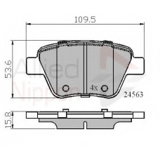 ADB02022 COMLINE Комплект тормозных колодок, дисковый тормоз