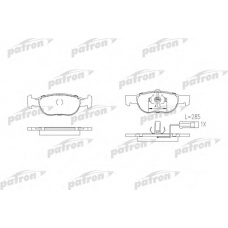 PBP1040 PATRON Комплект тормозных колодок, дисковый тормоз