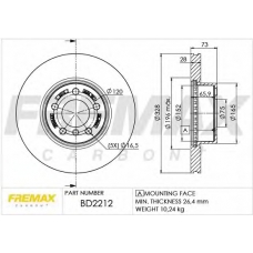 BD-2212 FREMAX Тормозной диск