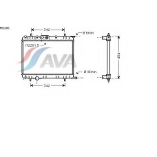 PE2206 AVA Радиатор, охлаждение двигателя
