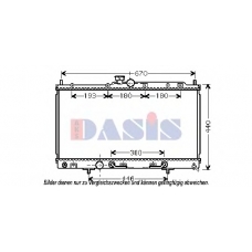 140096N AKS DASIS Радиатор, охлаждение двигателя