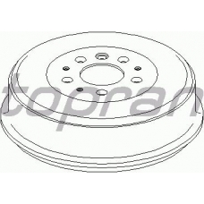 104 083 TOPRAN Тормозной барабан