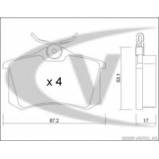 V10-8171 VEMO/VAICO Комплект тормозных колодок, дисковый тормоз