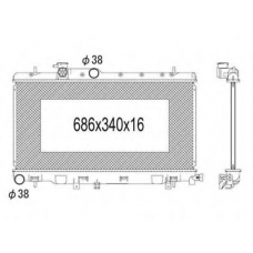 734-1010 TYC Радиатор, охлаждение двигателя
