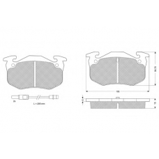 PF10512 PROCODIS FRANCE Комплект тормозных колодок, дисковый тормоз
