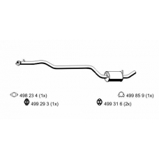 310093 ERNST Средний глушитель выхлопных газов