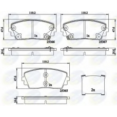 CBP32159 COMLINE Комплект тормозных колодок, дисковый тормоз