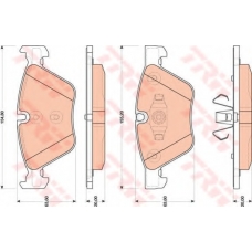 GDB1810 TRW Комплект тормозных колодок, дисковый тормоз