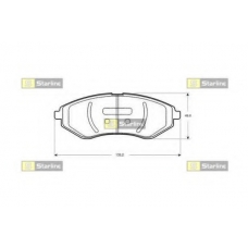 BD S844P STARLINE Комплект тормозных колодок, дисковый тормоз