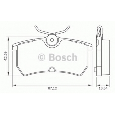 0 986 BB0 169 BOSCH Комплект тормозных колодок, дисковый тормоз
