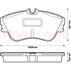 573050B BENDIX Комплект тормозных колодок, дисковый тормоз
