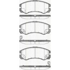 8110 24010 TRISCAN Комплект тормозных колодок, дисковый тормоз