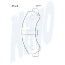 BP-3512 KAVO PARTS Комплект тормозных колодок, дисковый тормоз
