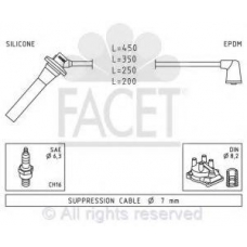 4.9740 FACET Комплект проводов зажигания
