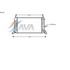 FD2142 AVA Радиатор, охлаждение двигателя