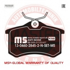 13046028452N-SET-MS MASTER-SPORT Комплект тормозных колодок, дисковый тормоз