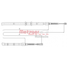 10.7545 METZGER Трос, стояночная тормозная система