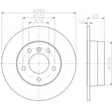 MDC1731 MINTEX Тормозной диск